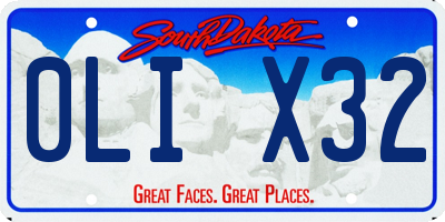 SD license plate 0LIX32
