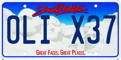 SD license plate 0LIX37