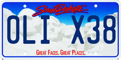 SD license plate 0LIX38