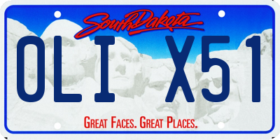 SD license plate 0LIX51