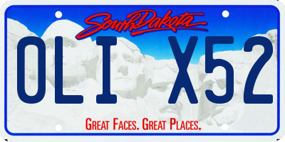 SD license plate 0LIX52