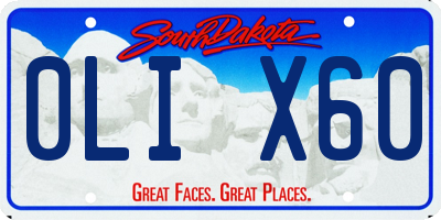 SD license plate 0LIX60