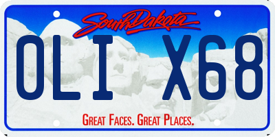 SD license plate 0LIX68