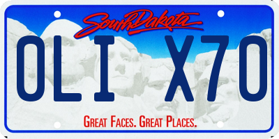 SD license plate 0LIX70