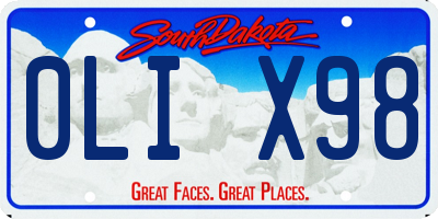 SD license plate 0LIX98