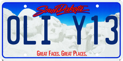 SD license plate 0LIY13
