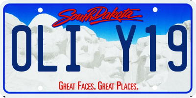 SD license plate 0LIY19