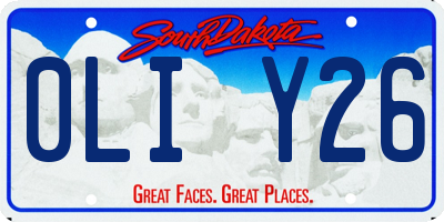 SD license plate 0LIY26