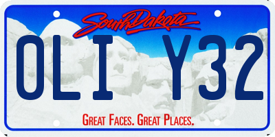 SD license plate 0LIY32