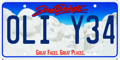 SD license plate 0LIY34