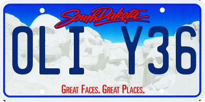 SD license plate 0LIY36