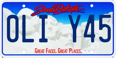 SD license plate 0LIY45
