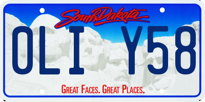 SD license plate 0LIY58