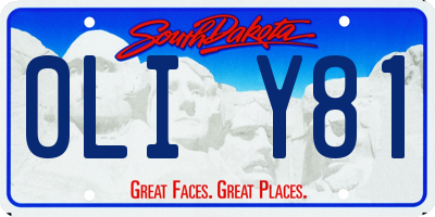 SD license plate 0LIY81