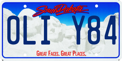 SD license plate 0LIY84