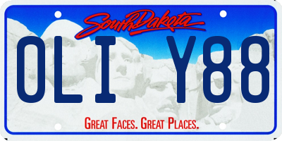 SD license plate 0LIY88