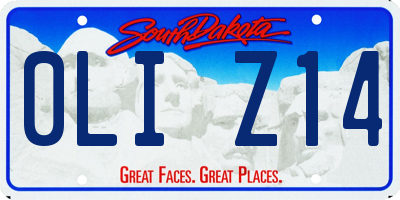 SD license plate 0LIZ14