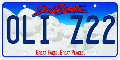 SD license plate 0LIZ22