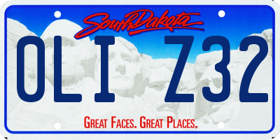 SD license plate 0LIZ32