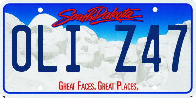 SD license plate 0LIZ47