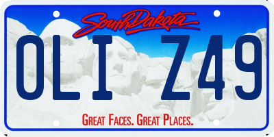 SD license plate 0LIZ49