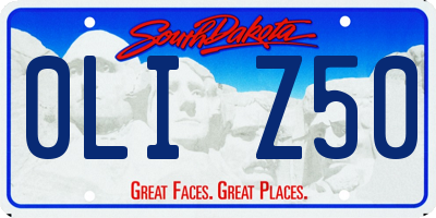 SD license plate 0LIZ50