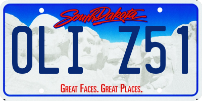 SD license plate 0LIZ51