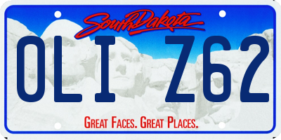 SD license plate 0LIZ62