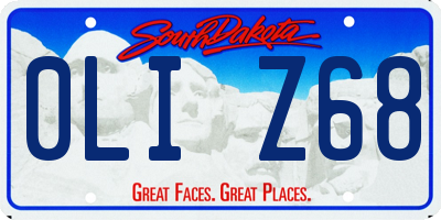 SD license plate 0LIZ68