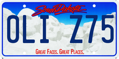 SD license plate 0LIZ75
