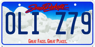 SD license plate 0LIZ79