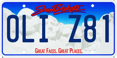 SD license plate 0LIZ81