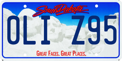SD license plate 0LIZ95