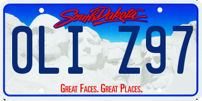 SD license plate 0LIZ97
