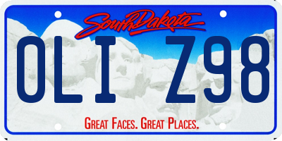 SD license plate 0LIZ98
