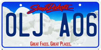 SD license plate 0LJA06