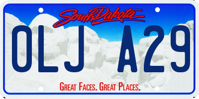 SD license plate 0LJA29