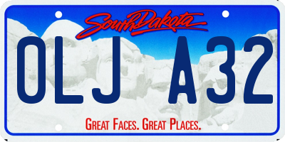 SD license plate 0LJA32