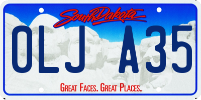 SD license plate 0LJA35