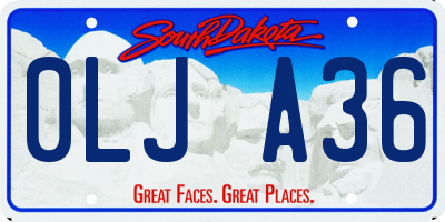 SD license plate 0LJA36