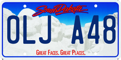 SD license plate 0LJA48