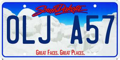 SD license plate 0LJA57