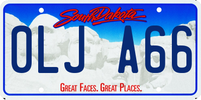SD license plate 0LJA66