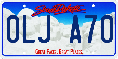 SD license plate 0LJA70