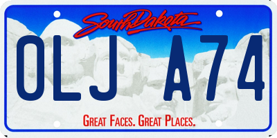 SD license plate 0LJA74