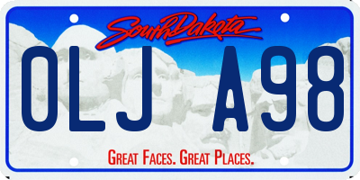 SD license plate 0LJA98