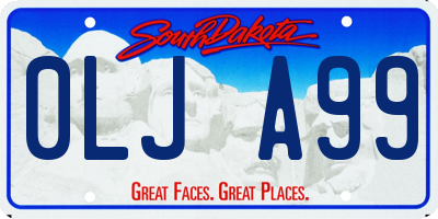 SD license plate 0LJA99