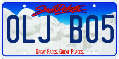 SD license plate 0LJB05