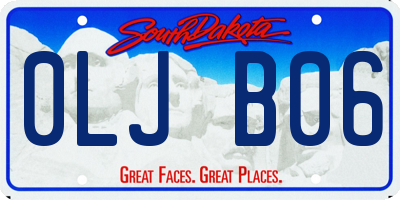 SD license plate 0LJB06