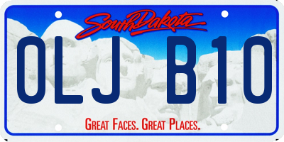 SD license plate 0LJB10